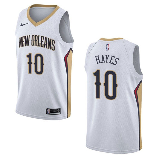 New Orleans Pelicans 10 Jaxson Hayes Association Swingman White 3D Jersey