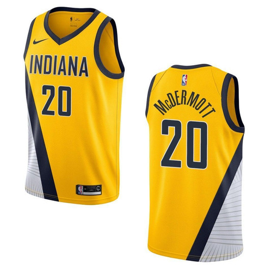 2021 20 Indiana Pacers 20 Doug Mcdermott Statement Swingman Yellow 3D Jersey