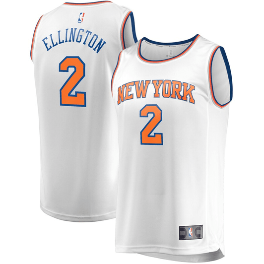 Wayne Ellington New York Knicks Fanatics Branded Fast Break Player Replica Association Edition White 3D Jersey