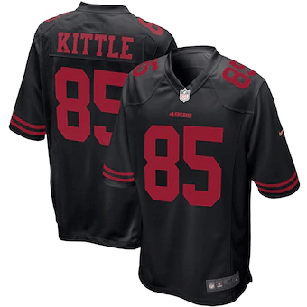George Kittle San Francisco 49Ers Alternate Game Black 3D Jersey