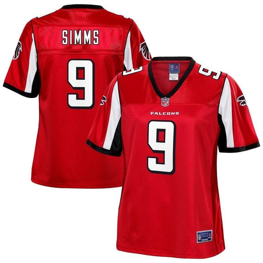 Matt Simms Atlanta Falcons Nfl Pro Line Woteam Color Player Red 3D Jersey