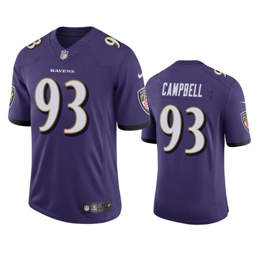 Calais Campbell Baltimore Ravens Purple Vapor Limited 3D Jersey
