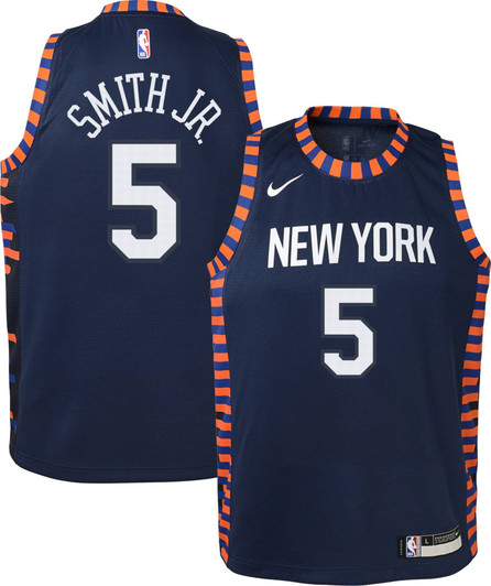 Nike Youth New York Knicks Dennis Smith Jr. Dri-Fit City Edition Swingman Jersey