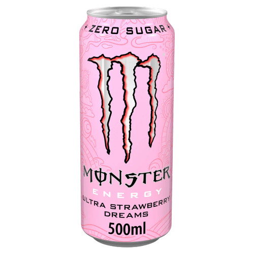 Monster Ultra Strawberry Dreams 12 x 500ml Zero Sugar Energy Drink