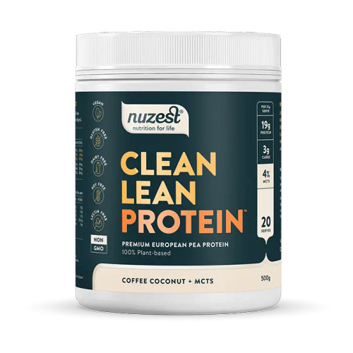 Nuzest NUZ138 Clean Lean Protein Functional Flavour 500g Coffee, Coconut + MCTs
