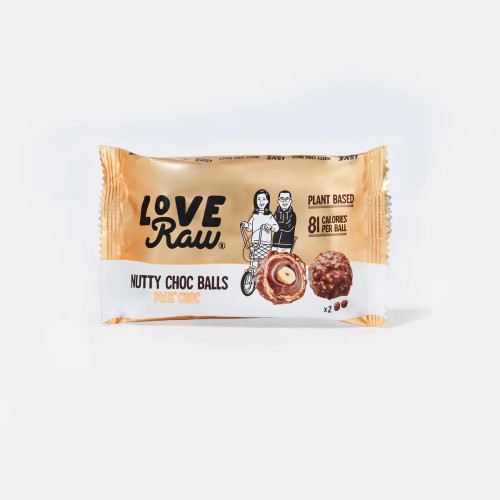 LoveRaw RAW019 Nutty Choc Balls - Milk Choc 9x28g Milk Choc
