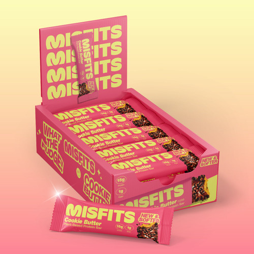 Misfits MIS013 Plant-Based Protein Bar 15x50g Cookie Butter