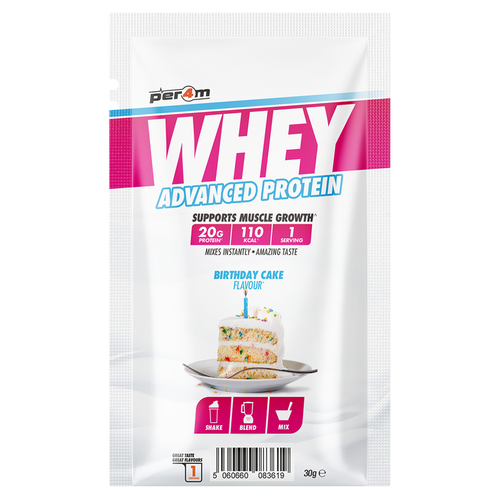 Per4m PER167 Advanced Whey Protein Sachet 30g Birthday Cake