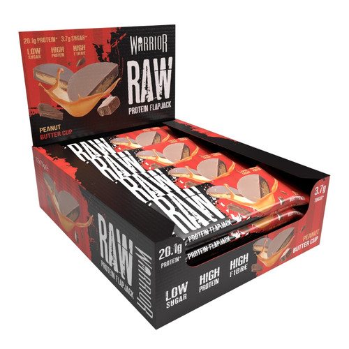 Warrior WAR178 Raw Protein Flapjack 12x75g Peanut Butter Cup