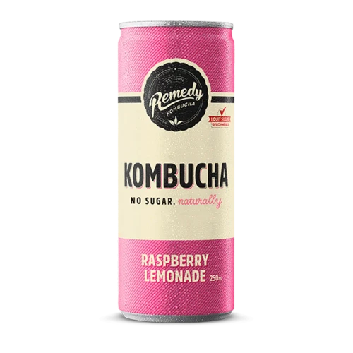 Remedy Kombucha 12x250ml Raspberry Lemonade