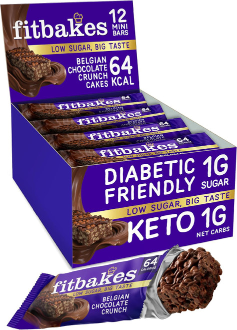 Fitbakes Crunch Bar 12x19g Belgian Chocolate