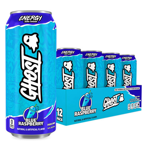 Ghost Energy Drink 12x500ml Blue Raspberry