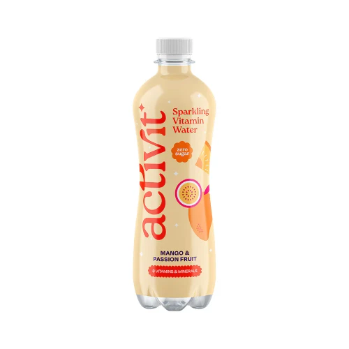 Actiph Activit Sparkling Vitamin Water 12x500ml Mango & Passionfruit