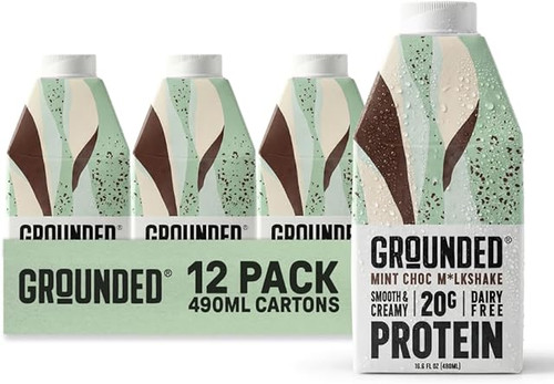 Grounded Protein M*lkshake 12x490ml Mint Chocolate