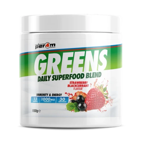 Per4m Greens 144g Strawberry Blackcurrant