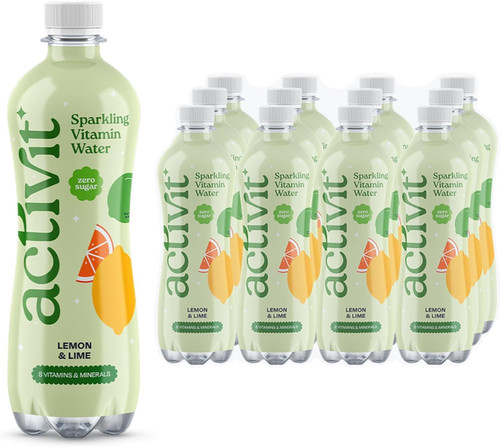 Actiph Activit Sparkling Vitamin Water 12x500ml Lemon & Lime