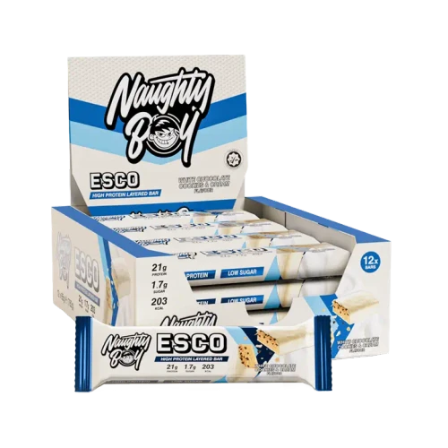Naughty Boy Esco Bar 12x65g White Chocolate Cookies & Cream
