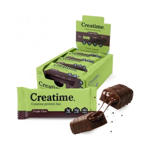 Creatime Creatine Protein Bar 12x50g Triple Choc