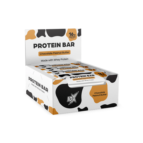 10X Athletic 10X Protein Bar 12x 55g Chocolate Peanut Butter