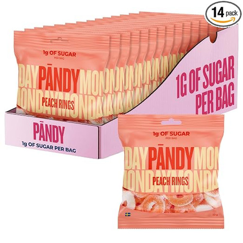 PANDY Candy 14x50g Peach Rings