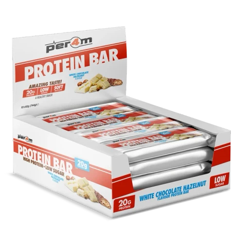 Per4m Protein Bar  12x62g White Chocolate Hazelnut