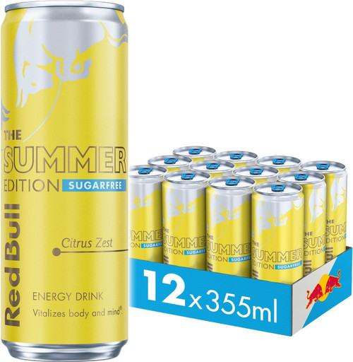 Red Bull Sugar Free 12x355ml Citrus Zest
