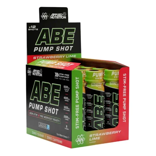 Applied Nutrition ABE Stim Free Pump Shots 12x100ml Strawberry-Lime