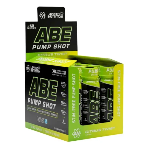 Applied Nutrition ABE Stim Free Pump Shots 12x100ml Citrus Twist