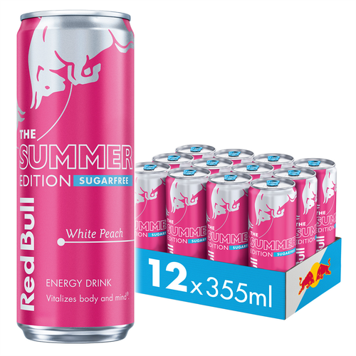 Red Bull Sugar Free 12x355ml White Peach