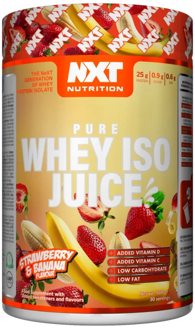 NXT Nutrition Pure Whey ISO Juice 900g Strawberry & Banana