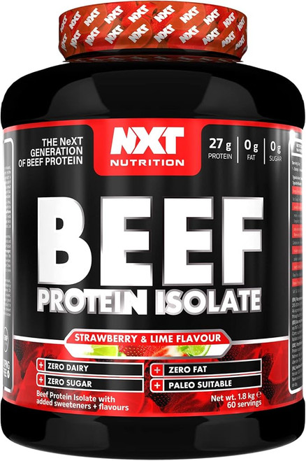 NXT Nutrition Beef Protein Isolate 1.8kg Strawberry Lime Crush