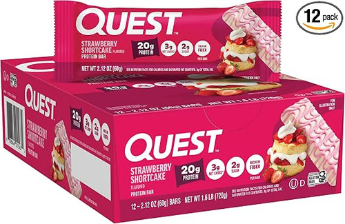 Quest Nutrition Overload Protein Bar 12x60g Strawberry Shortcake