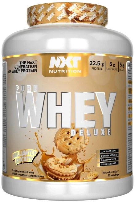NXT Nutrition Pure Whey Deluxe 2.1kg Brilliantly Biscuity