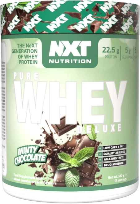 NXT Nutrition Pure Whey Deluxe 510g Minty Chocolate