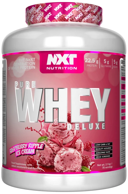 NXT Nutrition Pure Whey Deluxe 2.1kg Raspberry Ripple Ice Cream