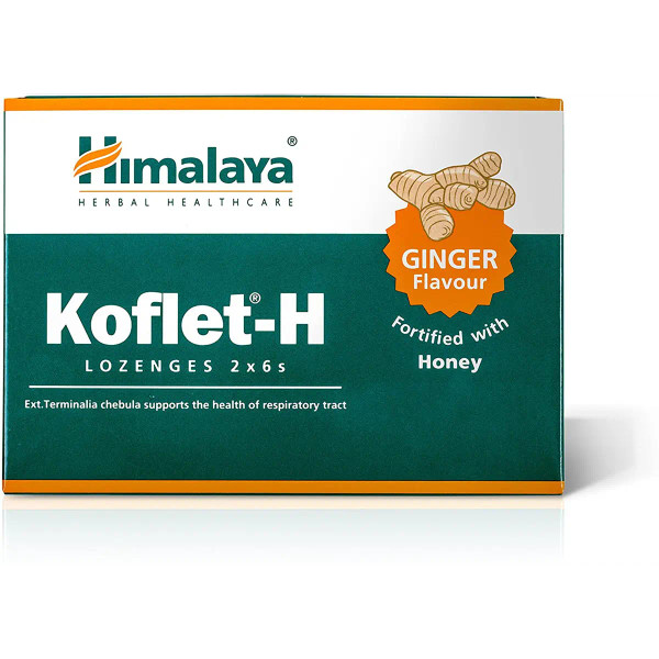Himalaya HIM021 Koflet-H 2x6 Lonzenges 12 Softgels Ginger