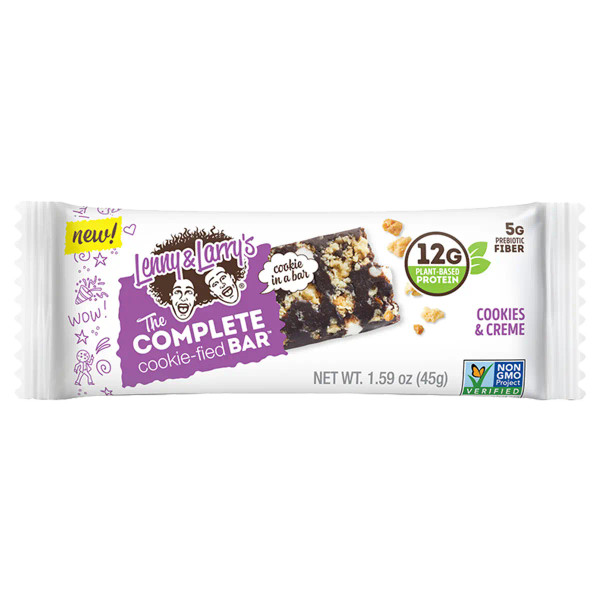 Lenny & Larry's LEN042 The Complete Cookie-fied Bar 9x45g Cookies & Creme
