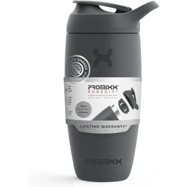 Promixx MIX017 Pursuit Stainless-Steel Shaker Bottle 550ml Graphite