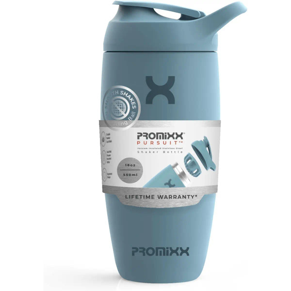 Promixx MIX019 Pursuit Stainless-Steel Shaker Bottle 550ml Ocean Calm Blue