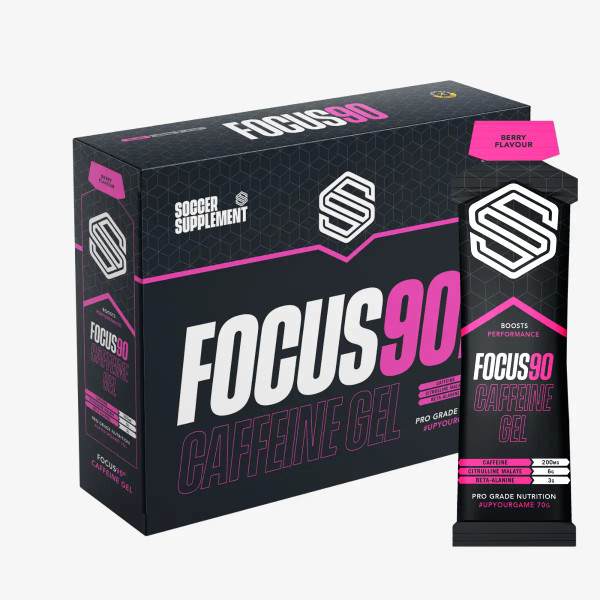 Soccer Supplement SOC011 Focus90 Caffeine Gel 12x70g Mixed Berry