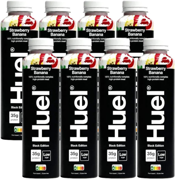 HUEL HUE023 Ready-to Drink Black Edition 8x500ml Strawberry & Banana
