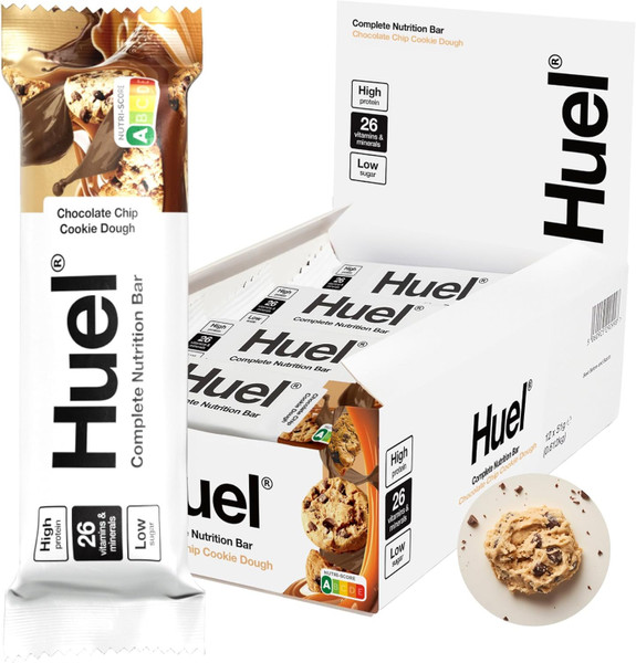 HUEL HUE024 Complete Nutrition Bar 12x51g Chocolate Cookie Dough