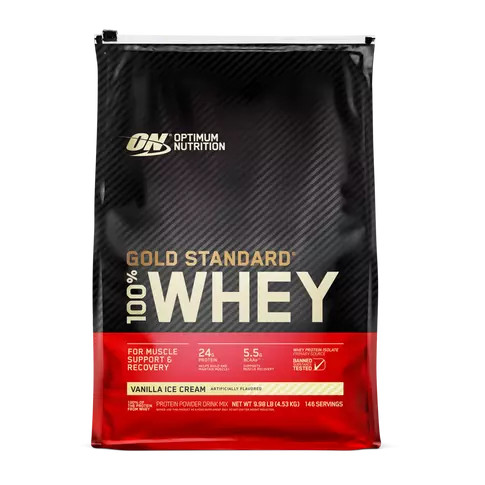 Optimum Nutrition OPT070 Gold Standard 100% Whey 4.54kg Vanilla Ice Cream