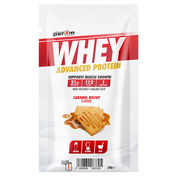 Per4m PER152 Advanced Whey Protein Sachet 30g Caramel Biscuit