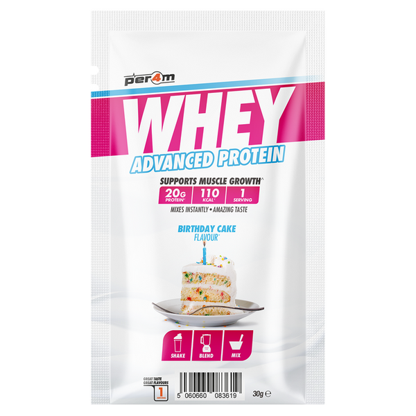 Per4m PER167 Advanced Whey Protein Sachet 30g Birthday Cake