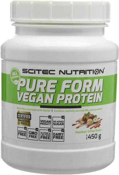 Scitec Nutrition SCI038 Pure Form Vegan Protein 450g Hazelnut Toffee