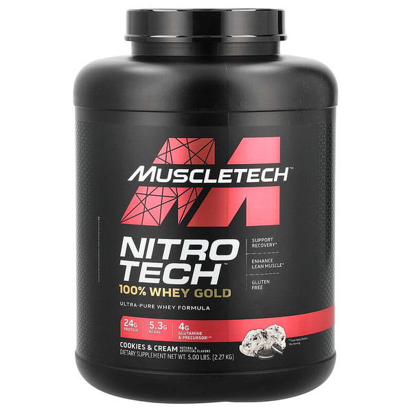 Muscletech TEC026 Nitro Tech 100% Whey Gold 2.27kg Cookies & Cream