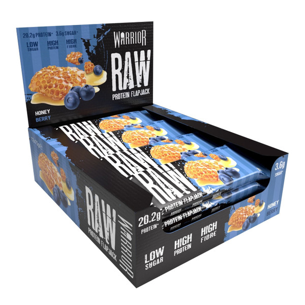Warrior WAR061 Raw Protein Flapjack 12x75g Honey Berry