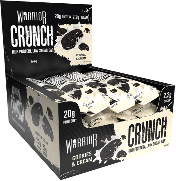 Warrior WAR139 Crunch Bars 12x64g Cookies & Cream
