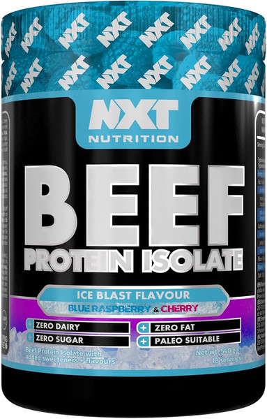 NXT Nutrition Beef Protein Isolate 540g Blue Raspberry